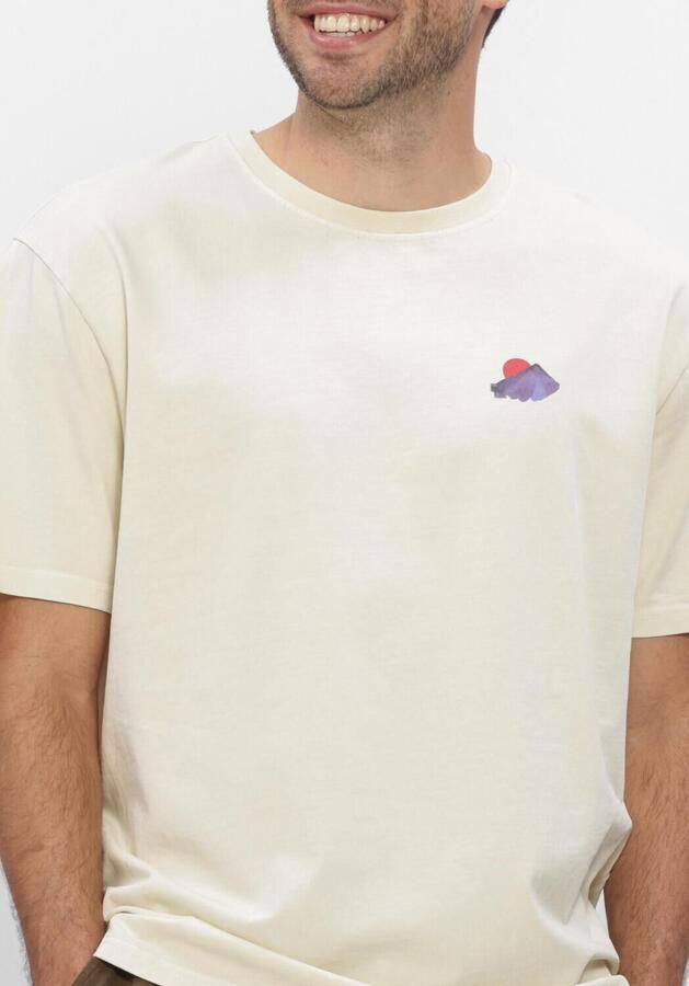 ANERKJENDT Heren Polo's & T-shirts Akvillads Mountain Ss Tee Ecru - Foto 4