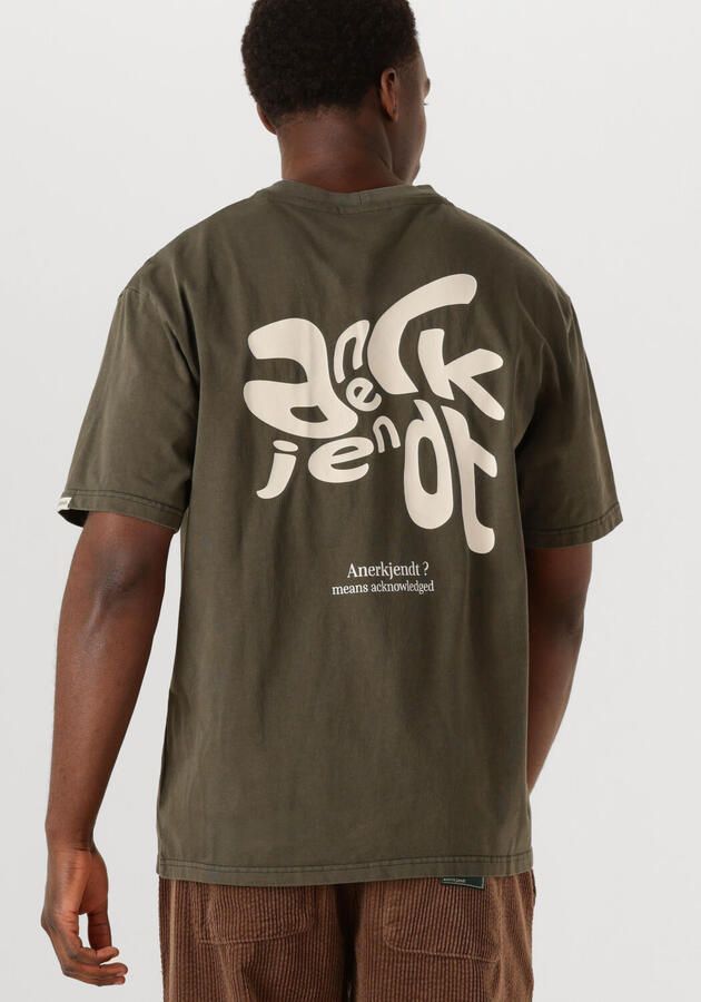 ANERKJENDT Heren Polo's & T-shirts Akvillads ? Print S s Tee Donkergroen - Foto 3