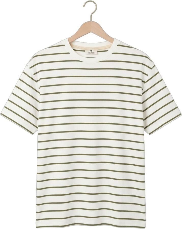 ANERKJENDT Heren Polo's & T-shirts Akvillads Seersucker Ss Tee Gebroken Wit - Foto 2