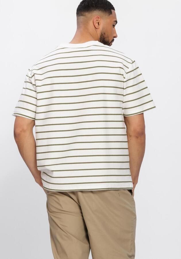 ANERKJENDT Heren Polo's & T-shirts Akvillads Seersucker Ss Tee Gebroken Wit - Foto 3