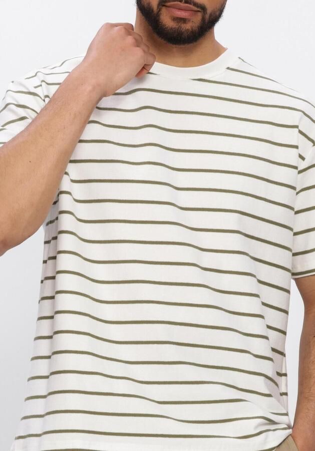 ANERKJENDT Heren Polo's & T-shirts Akvillads Seersucker Ss Tee Gebroken Wit - Foto 4