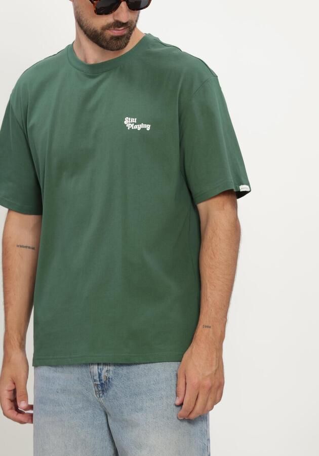 ANERKJENDT Heren Polo's & T-shirts Akvillads Still Playing Tee Donkergroen - Foto 4