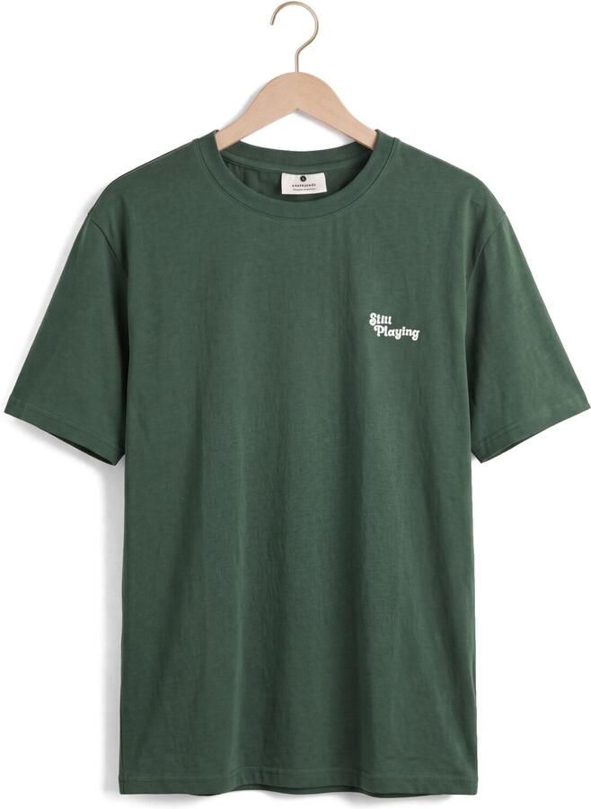 ANERKJENDT Heren Polo's & T-shirts Akvillads Still Playing Tee Donkergroen - Foto 2