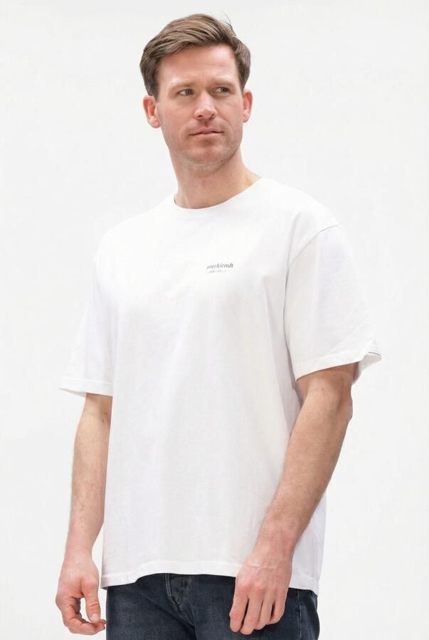 ANERKJENDT Heren Polo's & T-shirts Akvillads Workwear Tee Wit - Foto 4