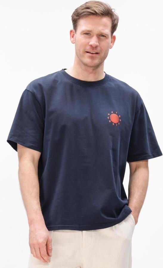 ANERKJENDT Heren Polo's & T-shirts Kvillads Sun Tee Donkerblauw