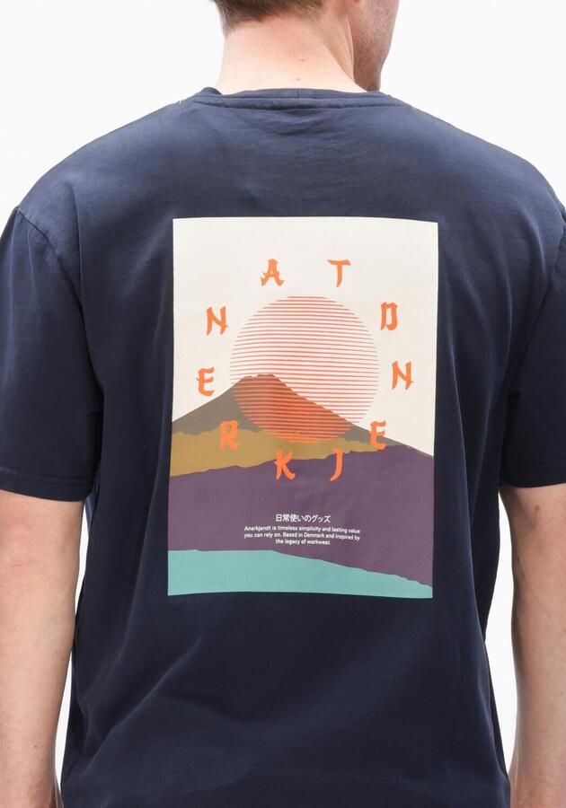 ANERKJENDT Heren Polo's & T-shirts Kvillads Sun Tee Donkerblauw - Foto 3