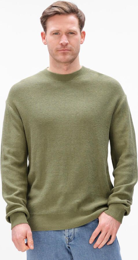 ANERKJENDT Heren Truien & Vesten Akebbe Cotton silk Knit Groen