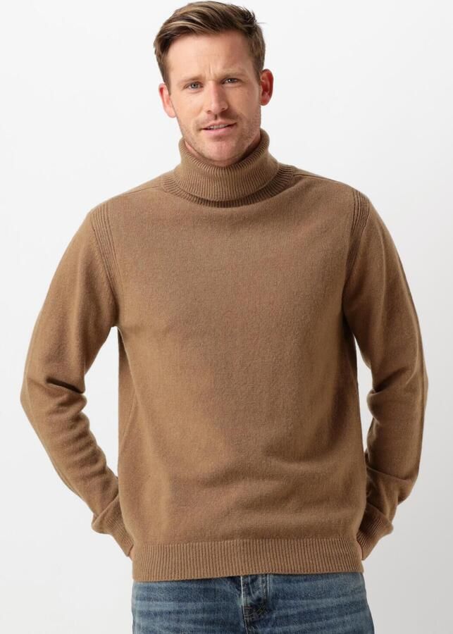 ANERKJENDT Heren Truien & Vesten Aknico Solid Roll Neck Lambswool Bruin - Foto 4