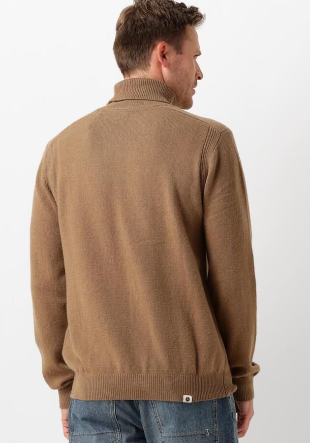 ANERKJENDT Heren Truien & Vesten Aknico Solid Roll Neck Lambswool Bruin