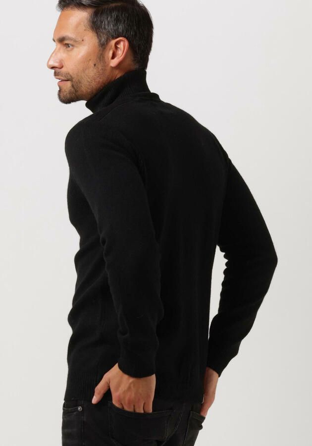 ANERKJENDT Heren Truien & Vesten Aknico Solid Roll Neck Lambswool Zwart