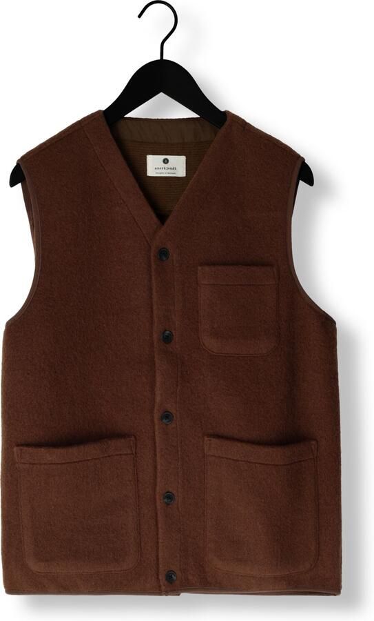 ANERKJENDT Heren Truien & Vesten Akrasmus Boiled Wool Bruin - Foto 3