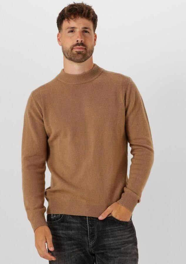 ANERKJENDT Heren Truien & Vesten Akrico Lambswool Knit Camel - Foto 4