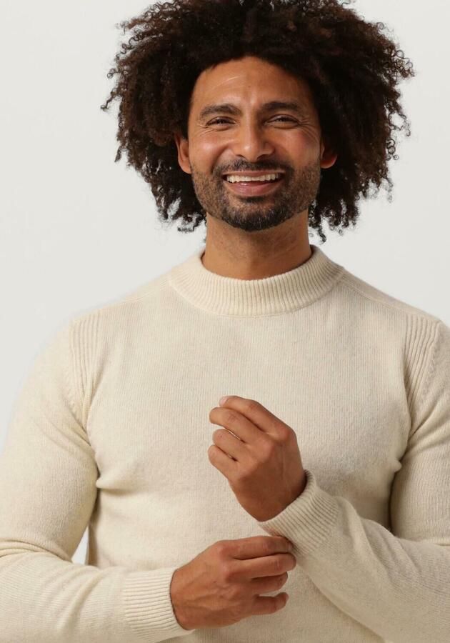 ANERKJENDT Heren Truien & Vesten Akrico Lambswool Knit Ecru - Foto 2