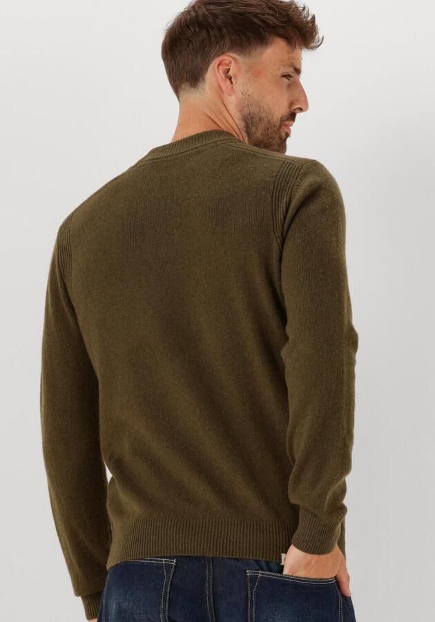 Anerkjendt Heren Lamswol Gebreide Trui Donkergroen Green Heren