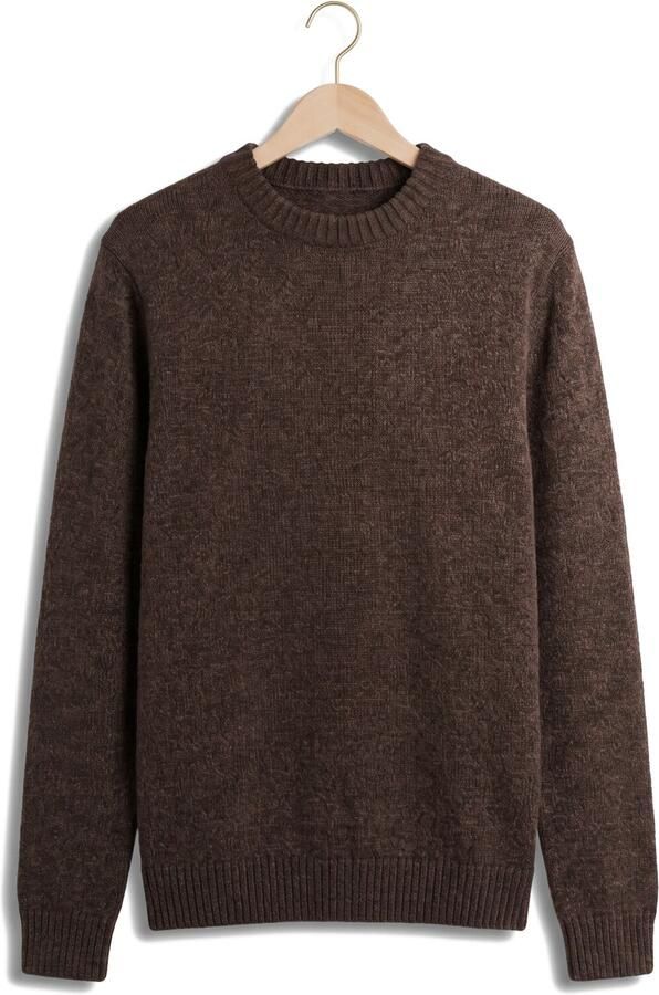 ANERKJENDT Heren Truien & Vesten Aksune Chenille Knit Bruin - Foto 4