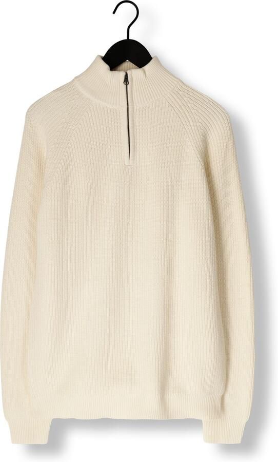 ANERKJENDT Heren Truien & Vesten Aksune Patent Half Zip Knit Creme - Foto 3