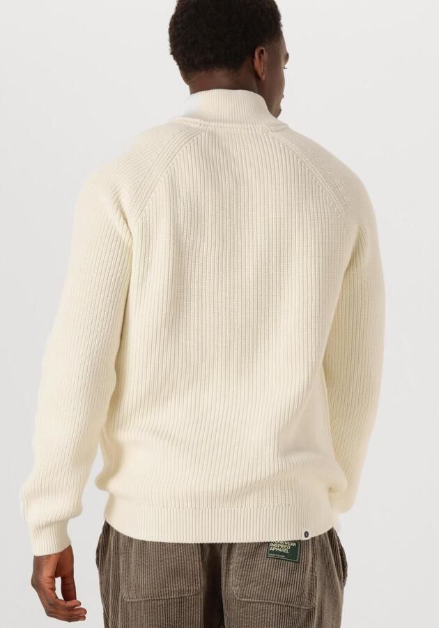 ANERKJENDT Heren Truien & Vesten Aksune Patent Half Zip Knit Creme