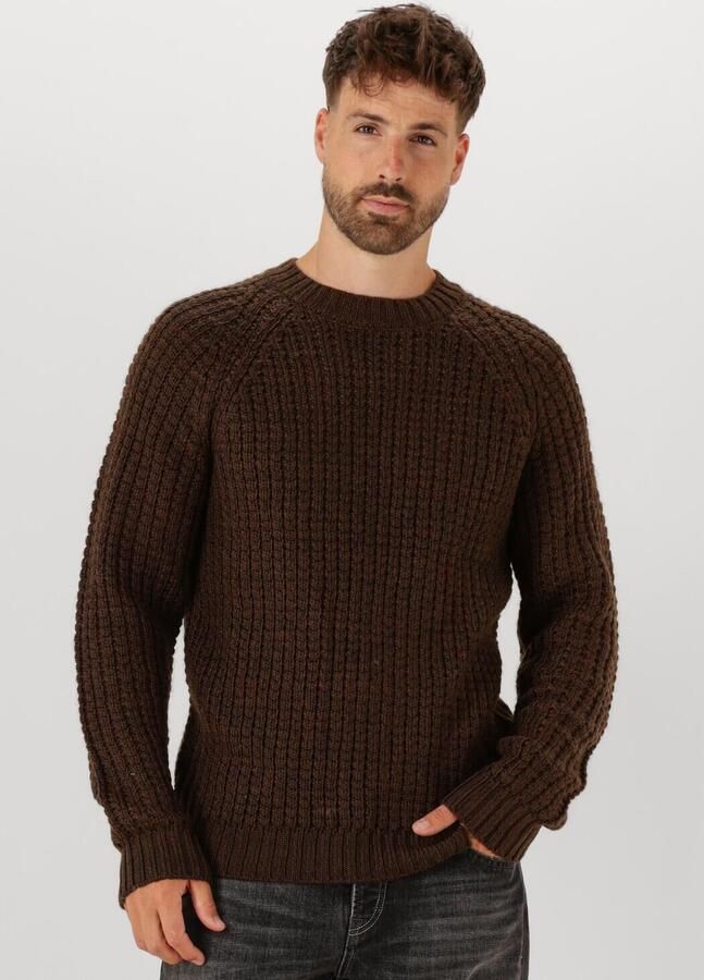 ANERKJENDT Heren Truien & Vesten Aksune Structure Knit Bruin - Foto 4