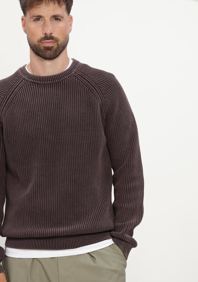 ANERKJENDT Heren Truien & Vesten Aksune Washed Patent Knit Bruin - Foto 3