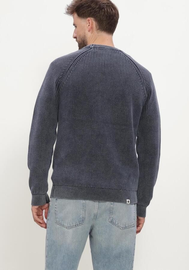 ANERKJENDT Heren Truien & Vesten Aksune Washed Patent Knit Donkerblauw - Foto 3
