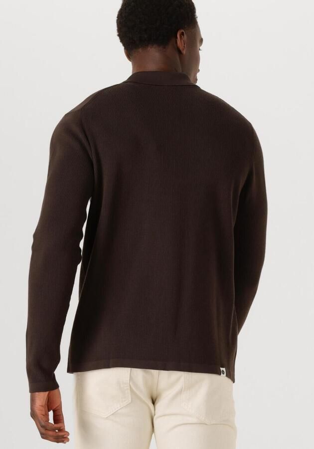 ANERKJENDT Heren Truien & Vesten Aksvend Needle Rib Knit Cardigan Bruin - Foto 2