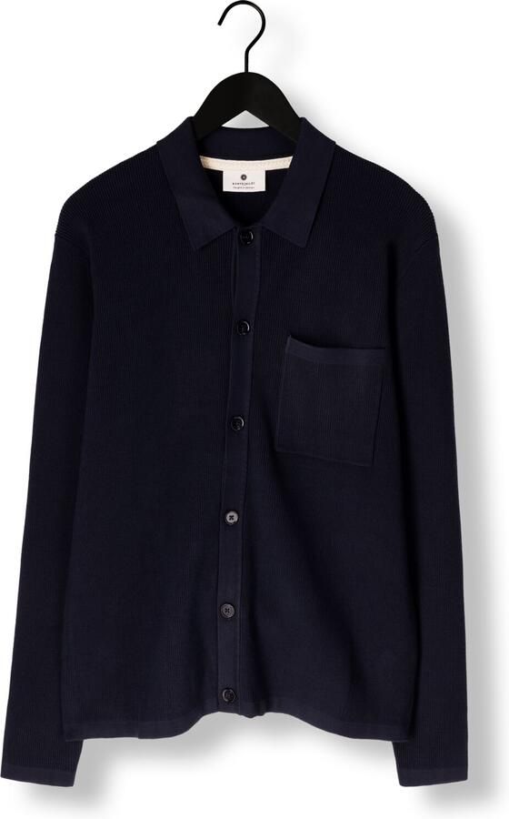 ANERKJENDT Heren Truien & Vesten Aksvend Needle Rib Knit Cardigan Donkerblauw - Foto 3