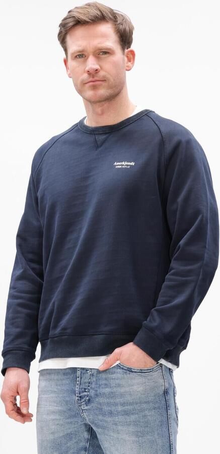 ANERKJENDT Heren Truien & Vesten Aktin Japanese Sweat Donkerblauw