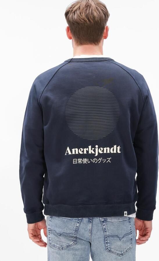ANERKJENDT Heren Truien & Vesten Aktin Japanese Sweat Donkerblauw - Foto 4