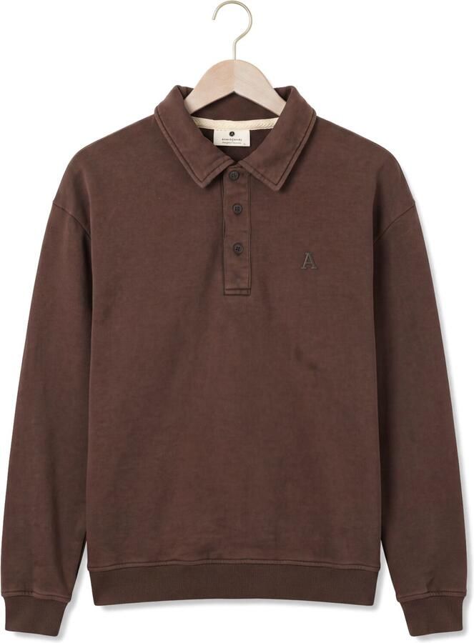 ANERKJENDT Heren Truien & Vesten Aktoni Polo Sweat Bruin - Foto 2