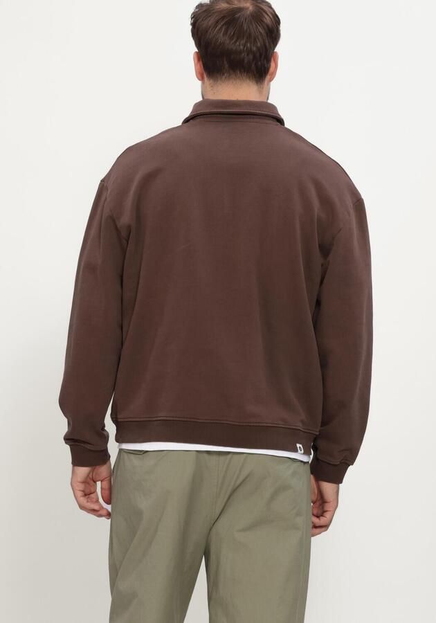 ANERKJENDT Heren Truien & Vesten Aktoni Polo Sweat Bruin - Foto 3