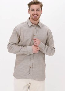 Anerkjendt Beige Casual Overhemd Akkonrad Structure Shirt