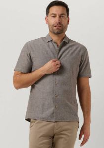 Anerkjendt Bruine Casual Overhemd Akleon S s Cot linen Shirt
