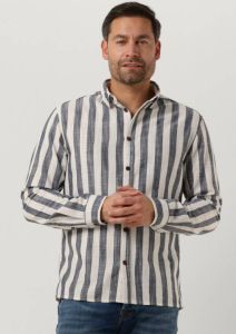 Anerkjendt Donkerblauwe Casual Overhemd Akleif L s Stripe Shirt