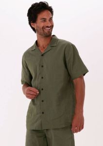 Anerkjendt Groene Casual Overhemd Akleo Linen Shirt