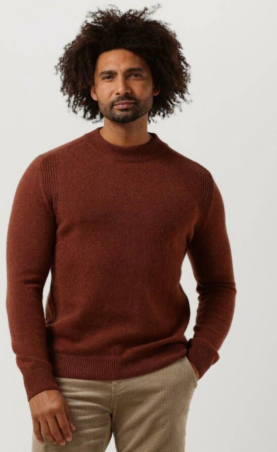 Anerkjendt Heren Lamswol Gebreid Trui Vest Brown Heren