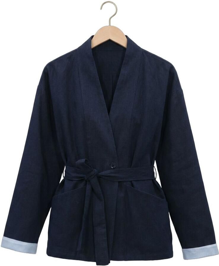 ANOTHER LABEL Dames Blazers Alperrine Jacket Donkerblauw - Foto 2