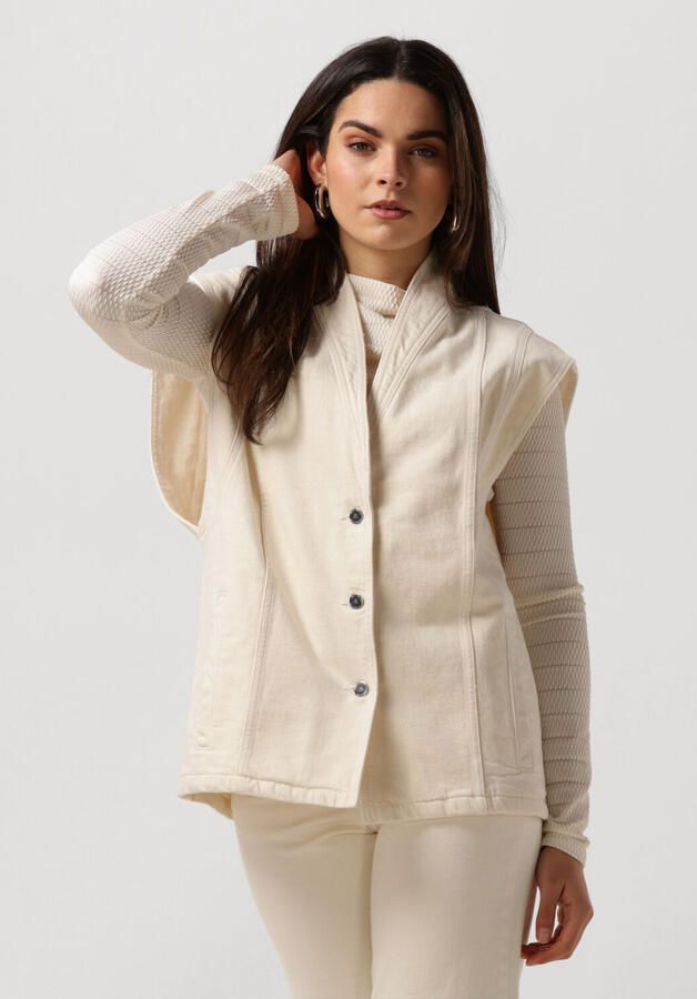 ANOTHER LABEL Dames Blazers Unni Denim Vest Gebroken Wit - Foto 4