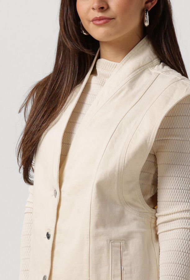 ANOTHER LABEL Dames Blazers Unni Denim Vest Gebroken Wit - Foto 2