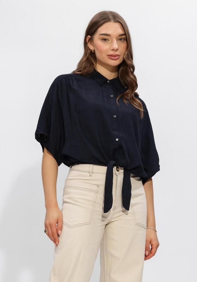 ANOTHER LABEL Dames Blouses Albathylle Check Shirt S s Donkerblauw
