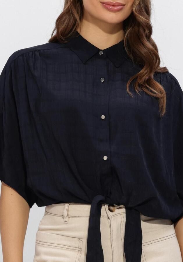 ANOTHER LABEL Dames Blouses Albathylle Check Shirt S s Donkerblauw - Foto 4
