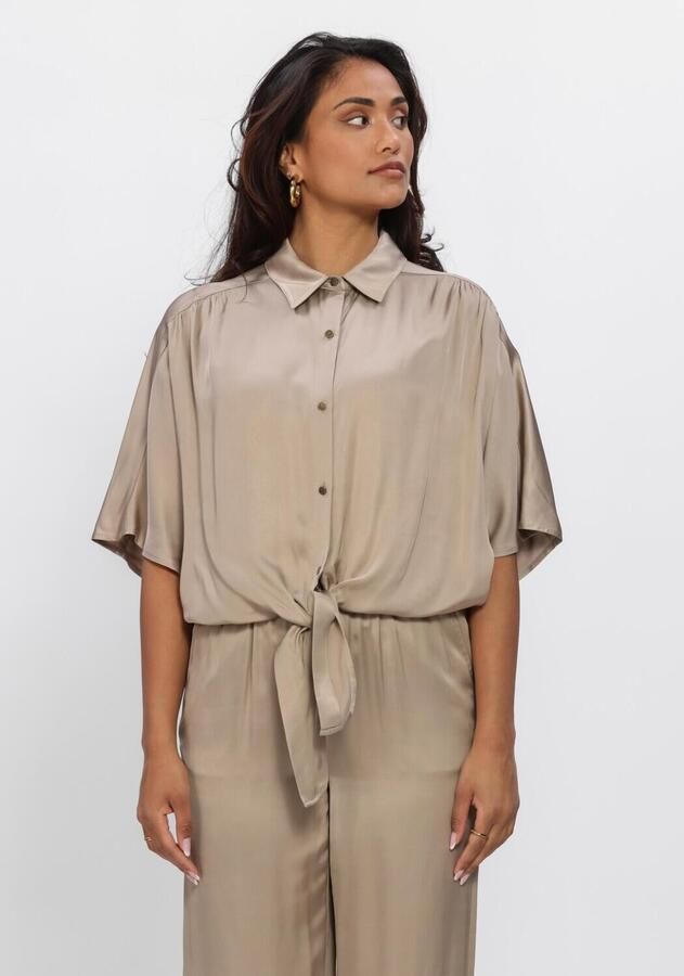 ANOTHER LABEL Dames Blouses Albathylle Shirt S s Zand