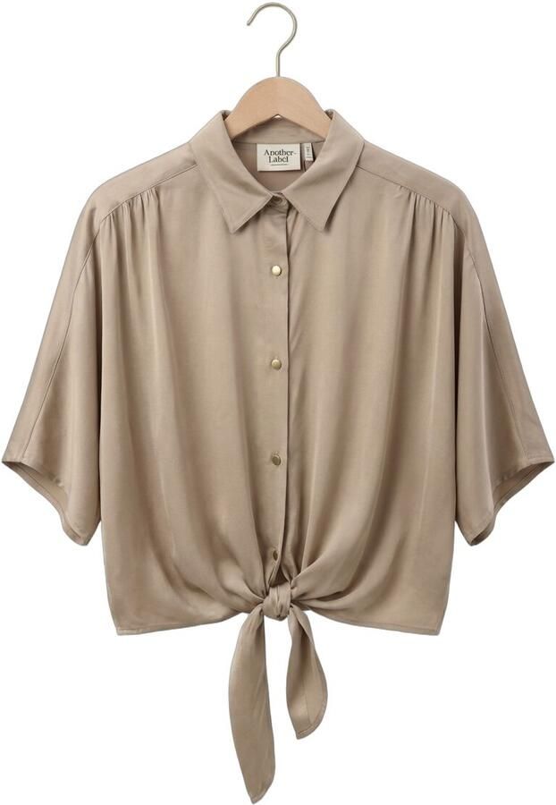 ANOTHER LABEL Dames Blouses Albathylle Shirt S s Zand - Foto 4