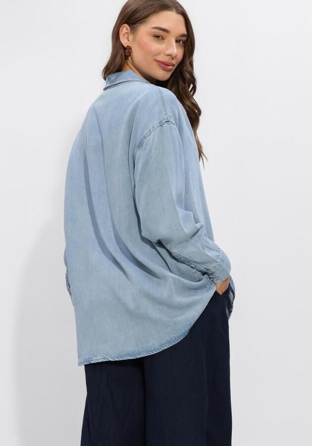 ANOTHER LABEL Dames Blouses Alboisy Shirt L s Lichtblauw - Foto 2