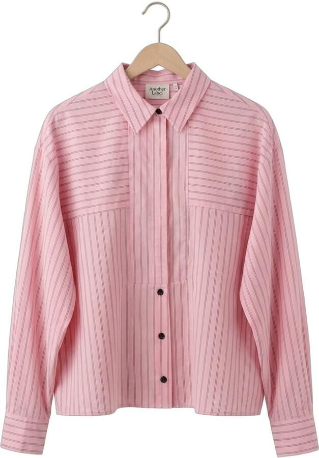 ANOTHER LABEL Dames Blouses Alcherree Fine Stripe Shirt L s Roze - Foto 4