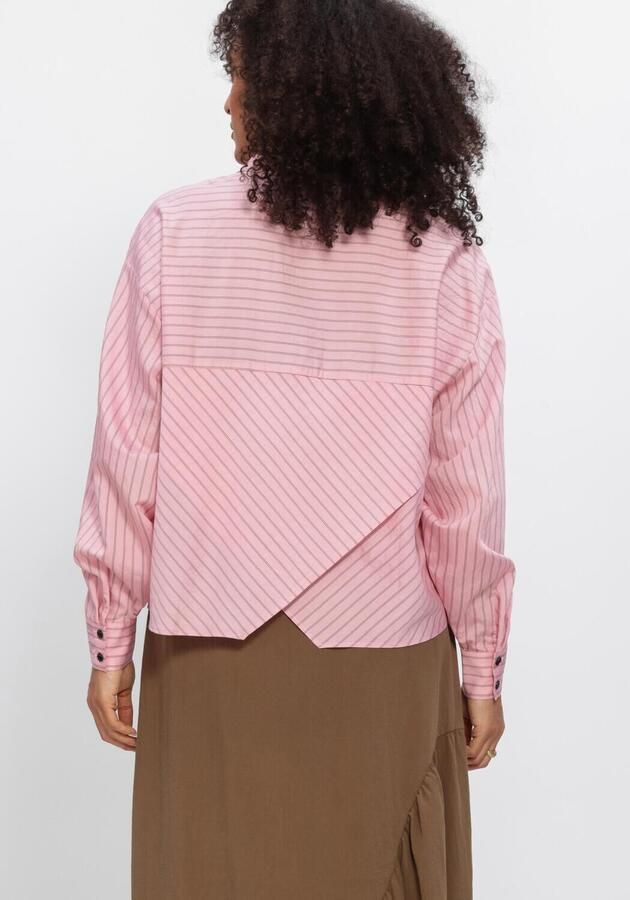 ANOTHER LABEL Dames Blouses Alcherree Fine Stripe Shirt L s Roze - Foto 2