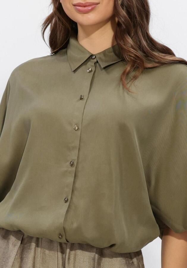 ANOTHER LABEL Dames Blouses Alrila Shirt S s Olijf - Foto 4
