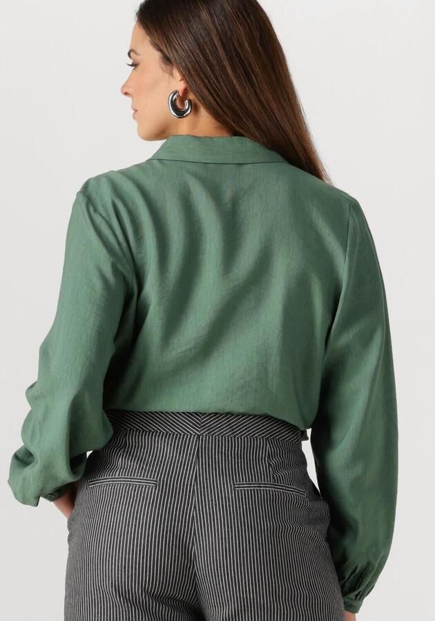 ANOTHER LABEL Dames Blouses Bois Shirt L s Donkergroen - Foto 2