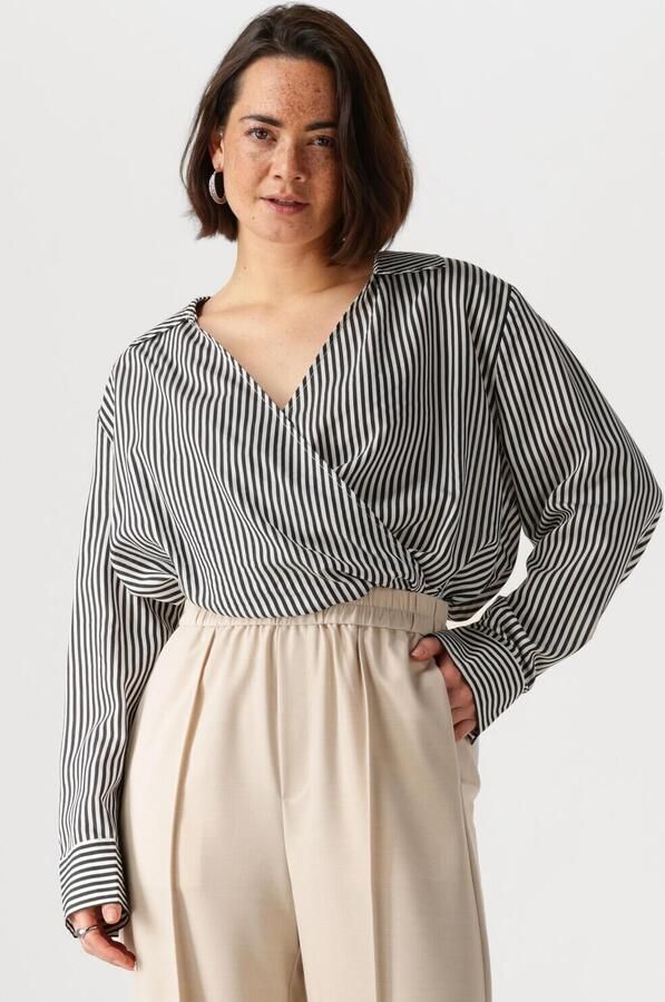 ANOTHER LABEL Dames Blouses Elsie Top L s Zwart - Foto 4