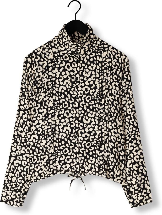 ANOTHER LABEL Dames Blouses Jume Animal Black Shirt Zwart - Foto 1