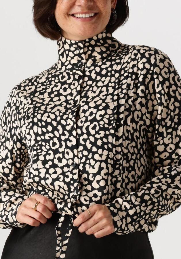 ANOTHER LABEL Dames Blouses Jume Animal Black Shirt Zwart - Foto 2
